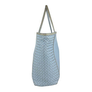 Bottega Veneta leather python blue handbag